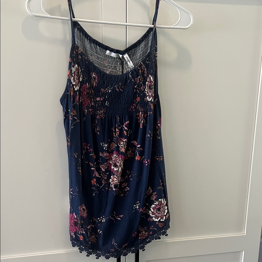 Elegant Floral Lace-Trim Camisole
